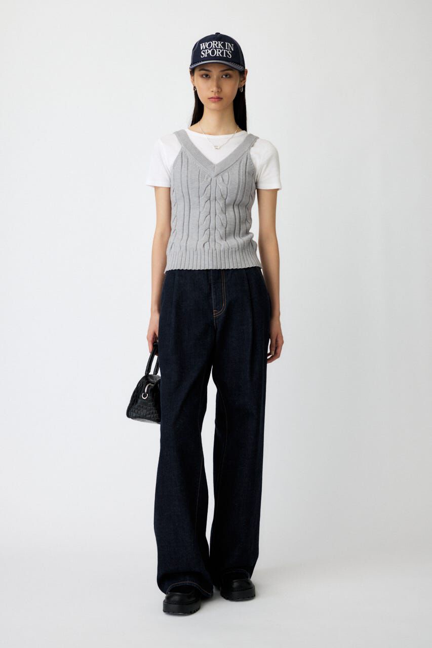 MOUSSY「CABLE KNIT キャミソール」|キャミソール|