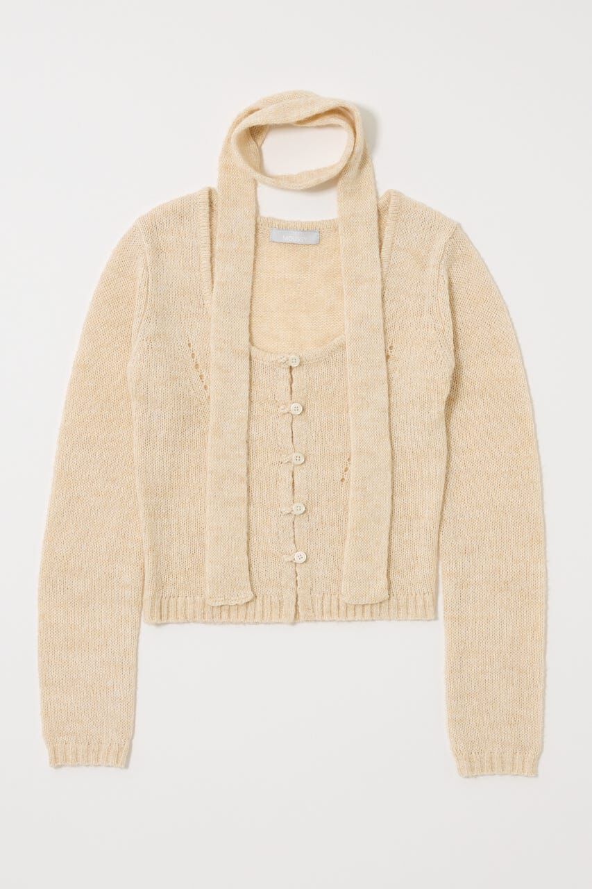 MOUSSY「MIX YARN KNIT トップス」|ニット・セーター|