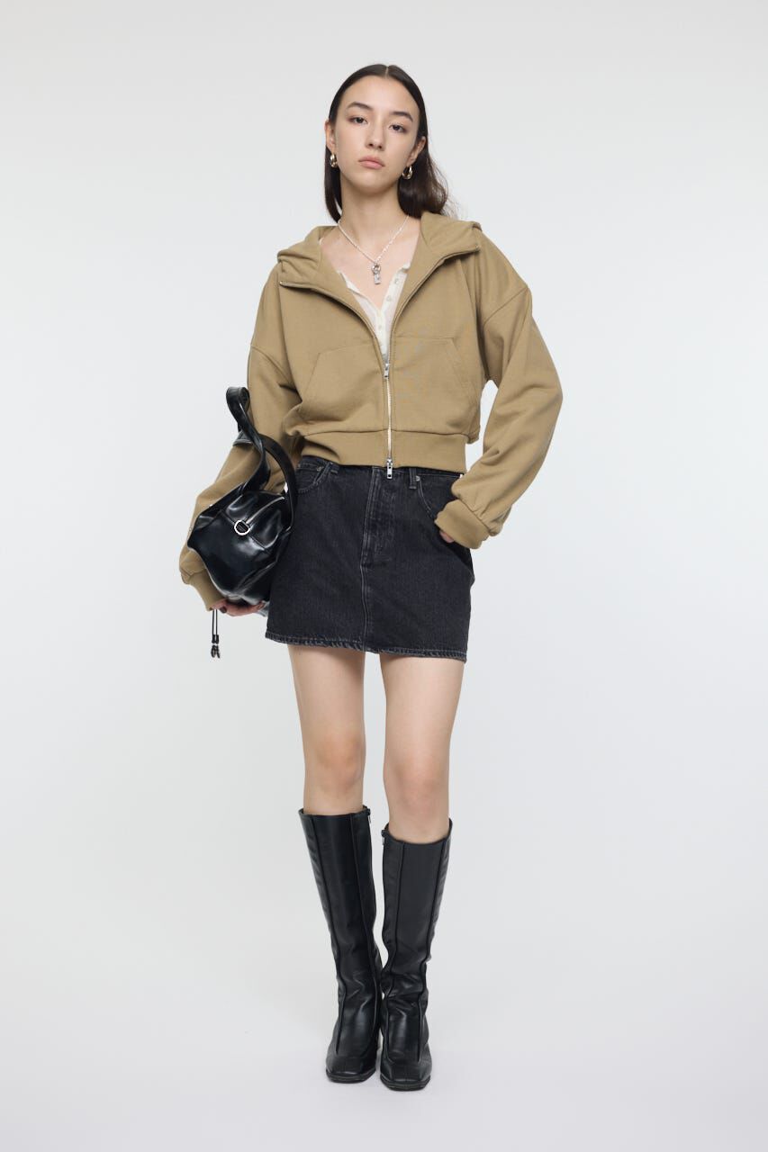 MOUSSY「SHORT ZIP UP フーディ」|パーカー|