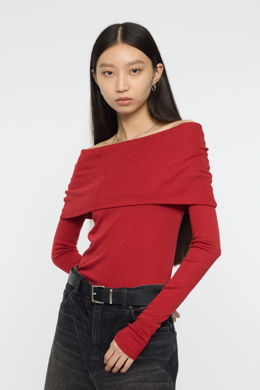 MOUSSY「OFF SHOULDER カットトップス」|その他|