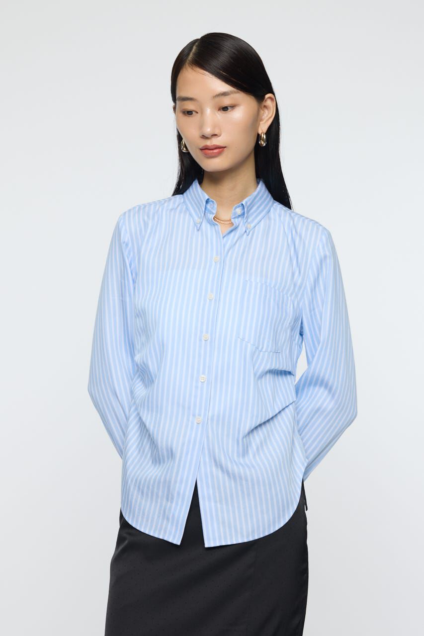 MOUSSY「STRIPED FIT シャツ」|シャツ・ブラウス|BLU