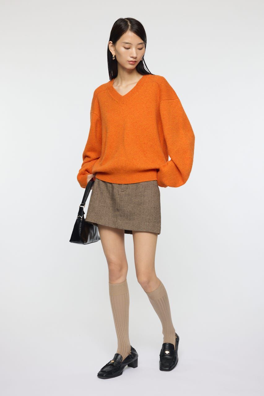 MOUSSY「DOUBLE SHOULDER V/N セーター」|ニット・セーター|