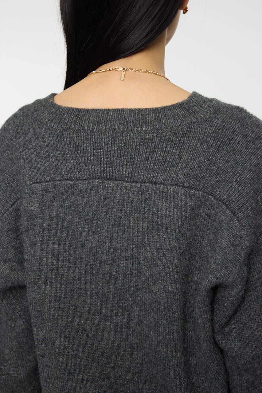 MOUSSY「DOUBLE SHOULDER V/N セーター」|ニット・セーター|