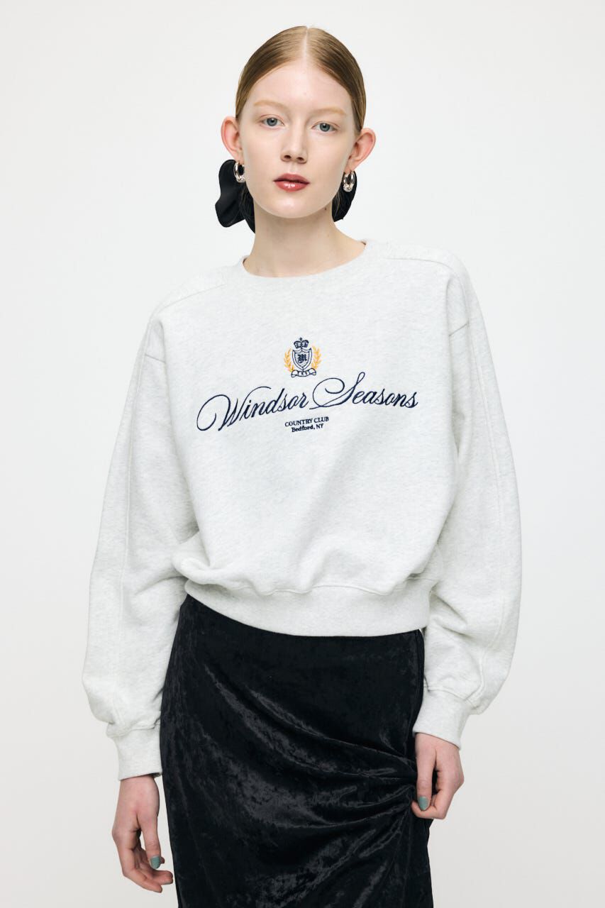 MOUSSY「CC EMBROIDERY プルオーバー」|パーカー|T.GRY