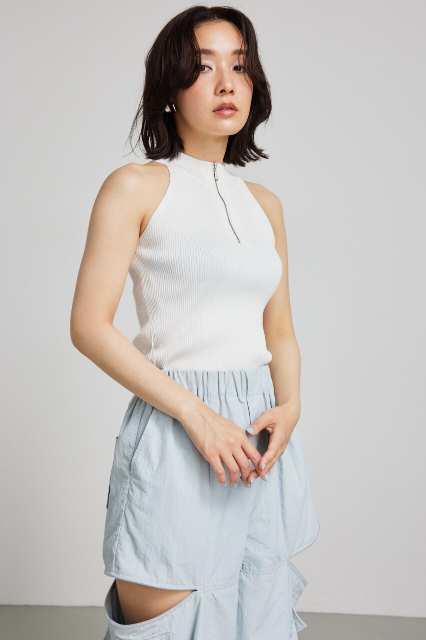 rienda「2WAYチェーンネックアメスリニットトップス」|タンクトップ|