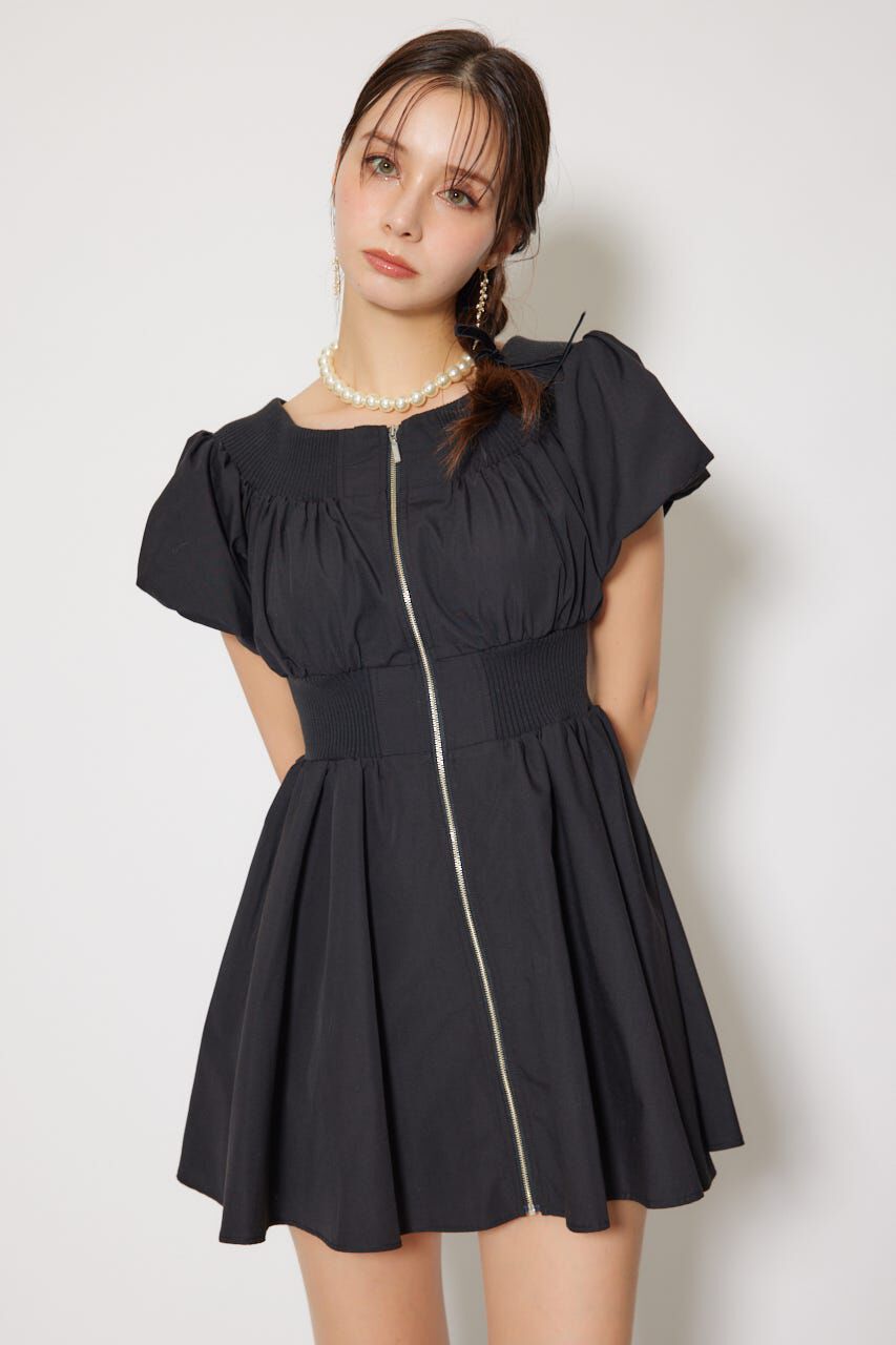 rienda「MA-1オフショルミニフレアワンピース」|ワンピース|