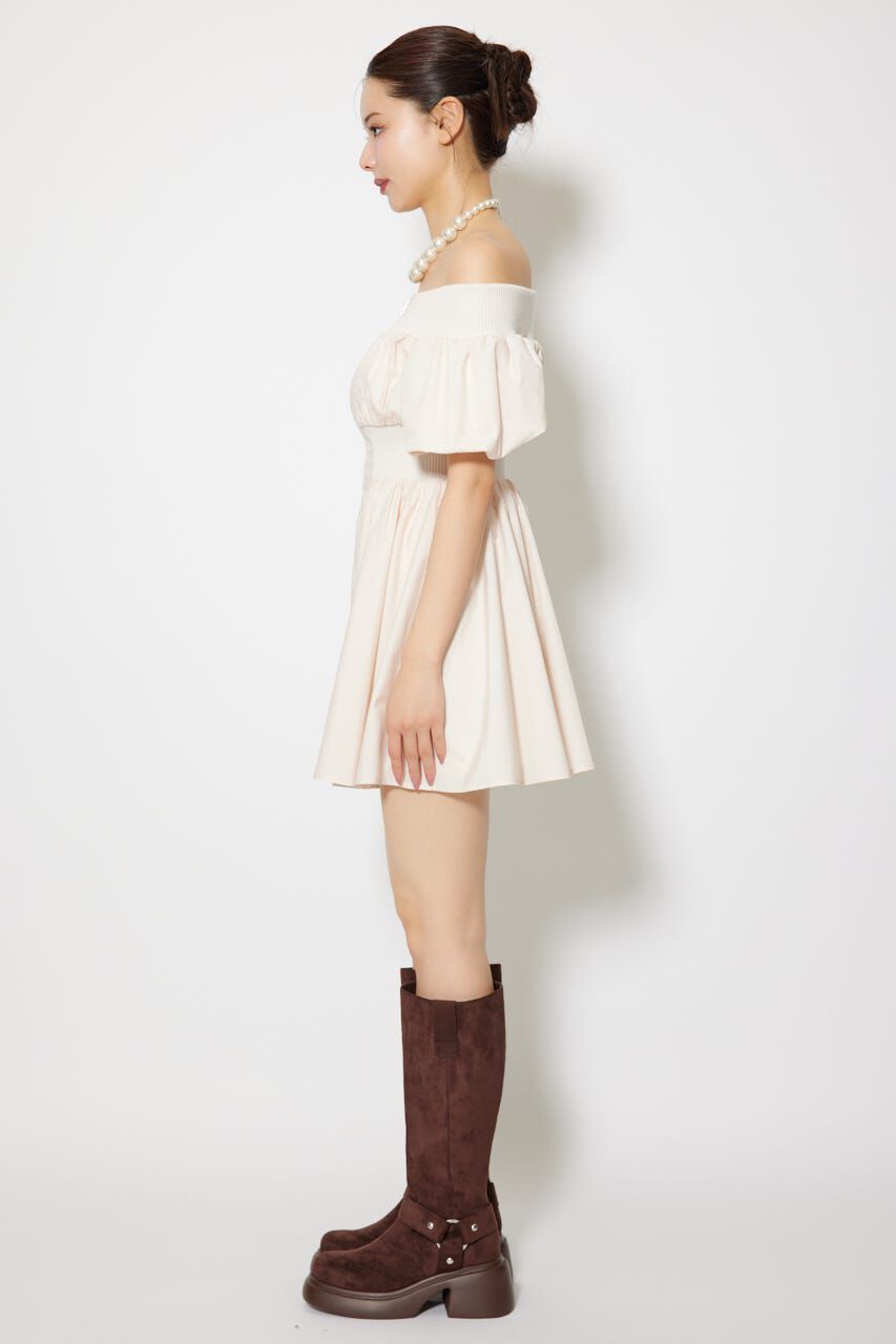 rienda「MA-1オフショルミニフレアワンピース」|ワンピース|