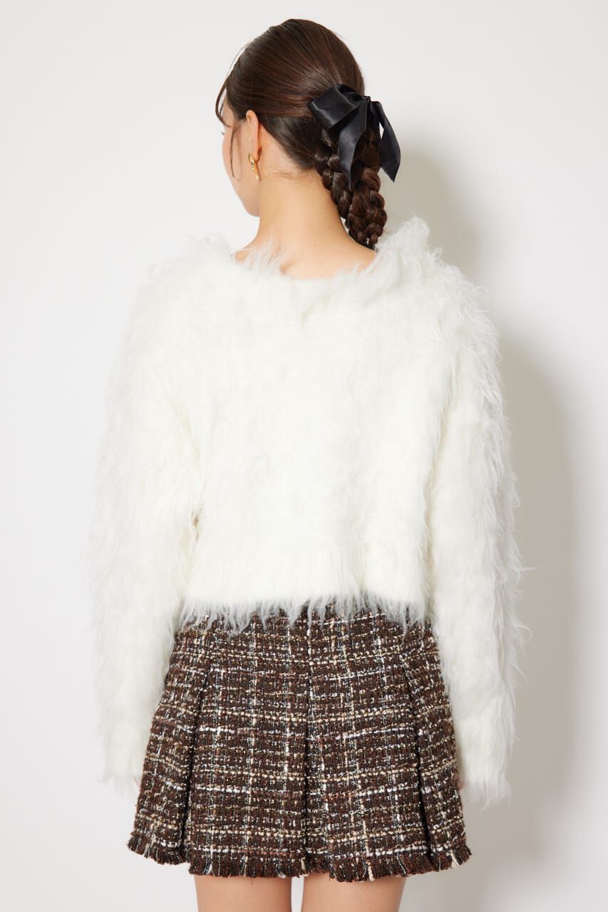 rienda「2WAYロングシャギーショートニットカーディガン」|カーディガン|