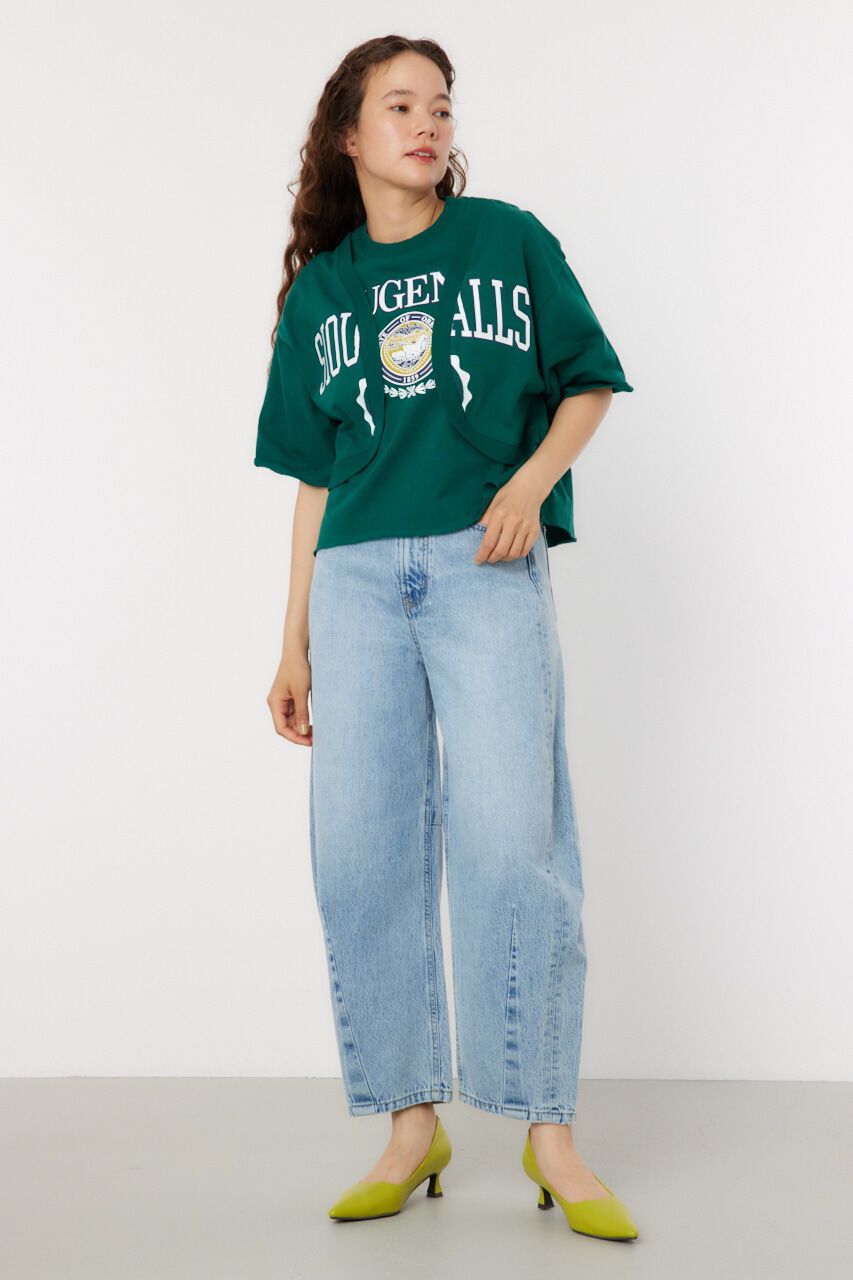 RODEO CROWNS「ボレロドッキングハーフスリーブスウェット」|Tシャツ・カットソー|