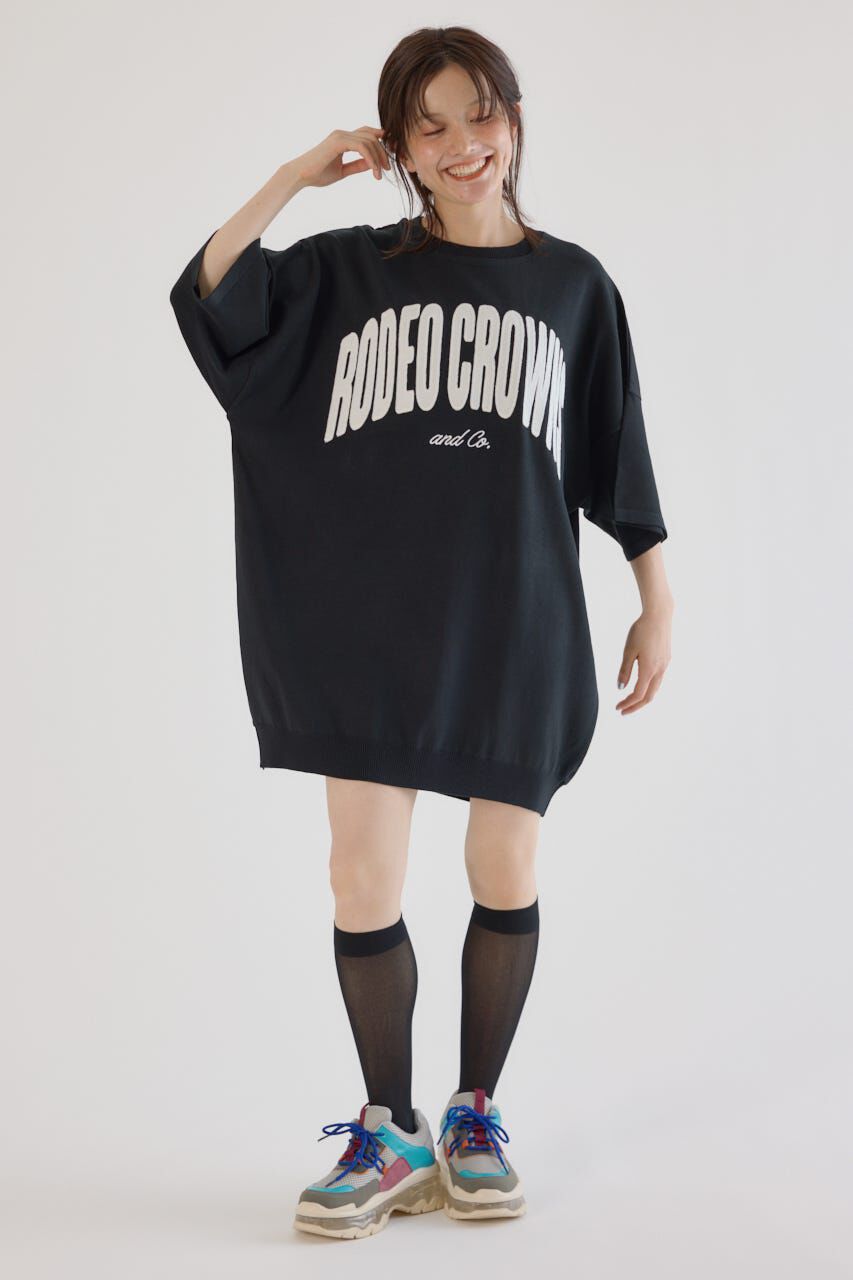 RODEO CROWNS「CURVE LOGOコンビニットワンピース」|ワンピース|