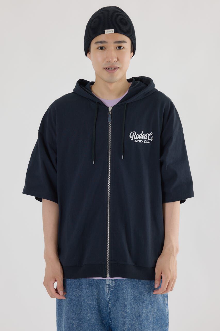 RODEO CROWNS「ハーフスリーブロゴZIPパーカー」|パーカー|