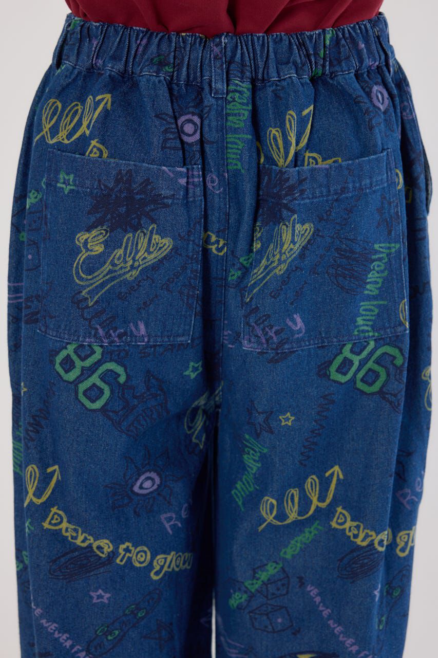 RODEO CROWNS「グラフィティーワイドデニムパンツ」|デニム|