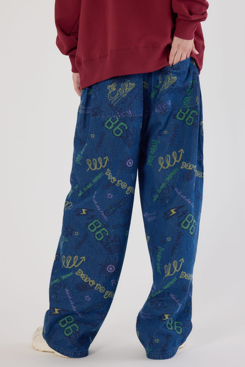 RODEO CROWNS「グラフィティーワイドデニムパンツ」|デニム|