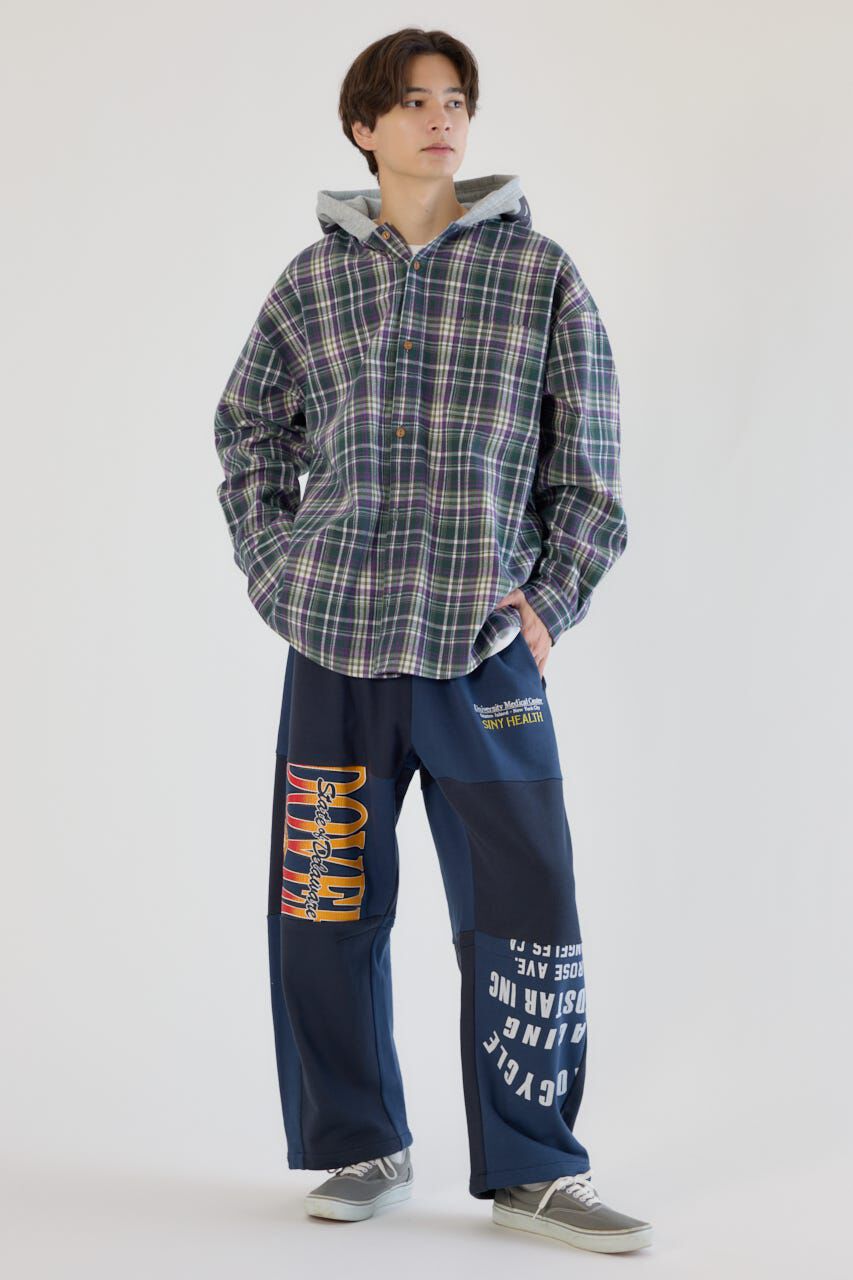 RODEO CROWNS「ボンディングフーデッドチェックシャツ」|シャツ・ブラウス|