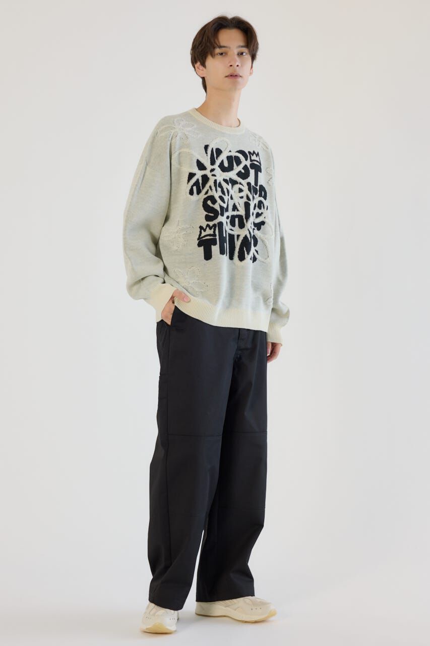 RODEO CROWNS「レタリングフラワーパイルニット」|ニット・セーター|