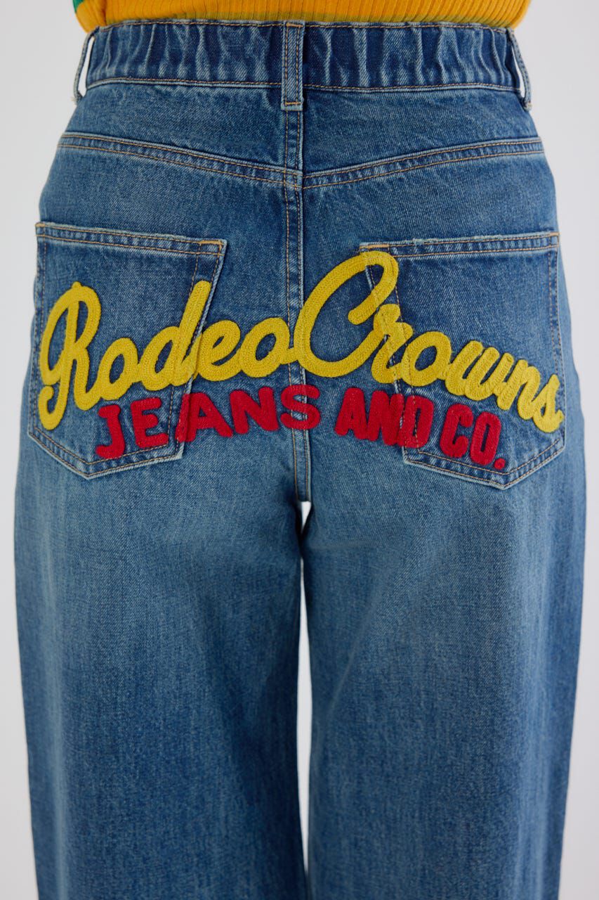 RODEO CROWNS「HIP EMB LOOSE DENIM」|デニム|