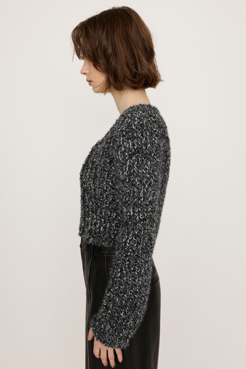 SLY「TAPE YARN SLANT NECK カーディガン」|ニット・セーター|