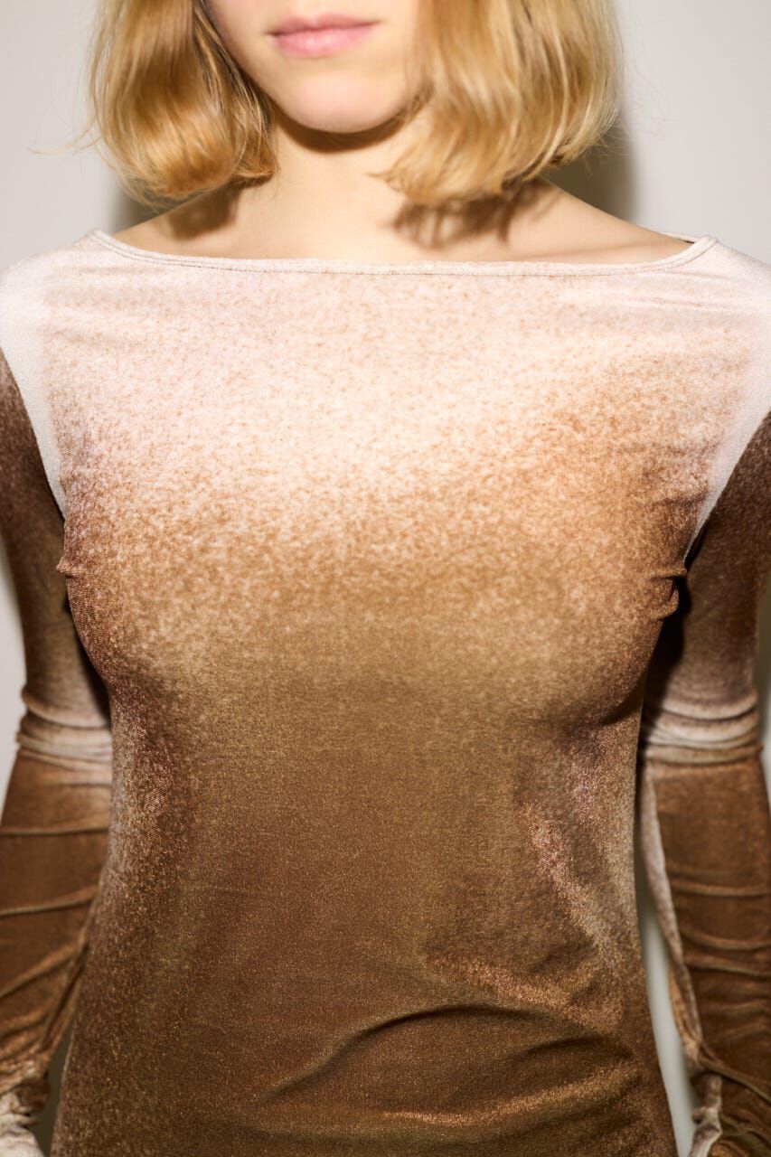 SLY「FADE VELOURS B／N トップス」|Tシャツ・カットソー|