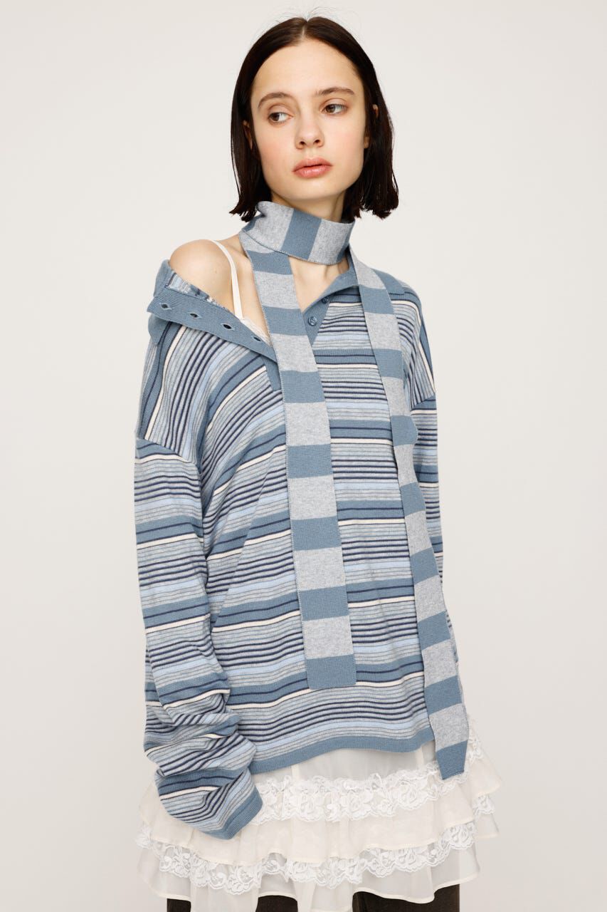 SLY「HG KNIT ASYMMETRY トップス」|ニット・セーター|