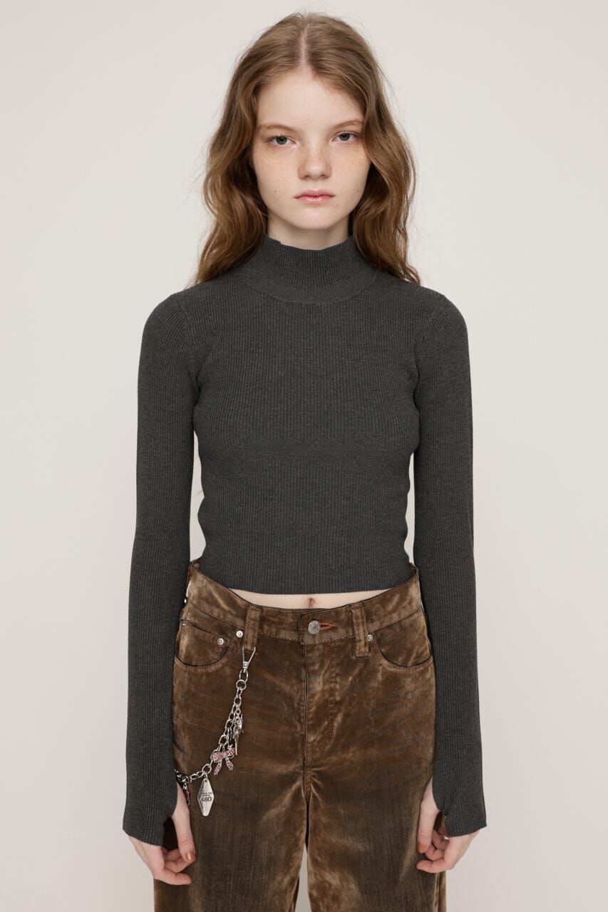SLY「BASIC HG RIB H／N トップス」|ニット・セーター|