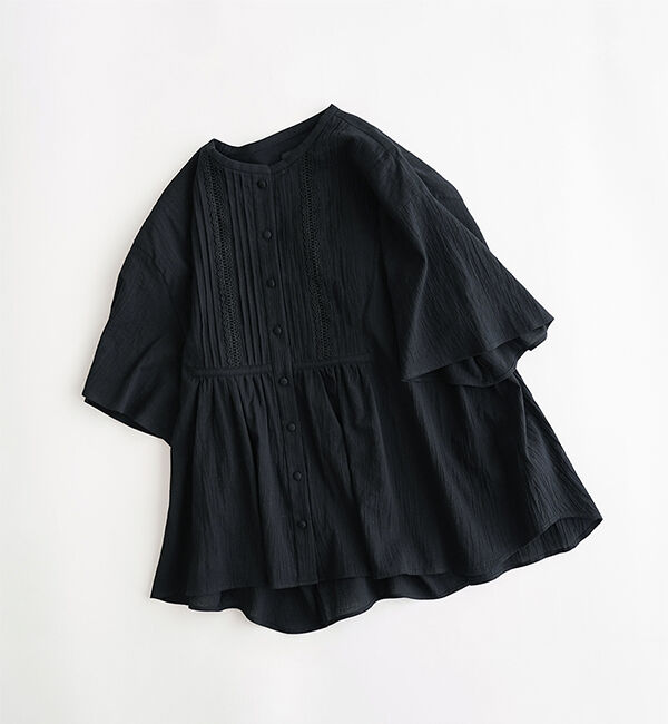 オオカミとフクロウ「オオカミとひつじ雲のノーン&ldquo;ブラウス&rdquo;」|シャツ・ブラウス|ブラック