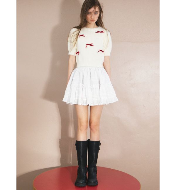 CALNAMUR「メニーリボンシャギーニット」|ニット・セーター|