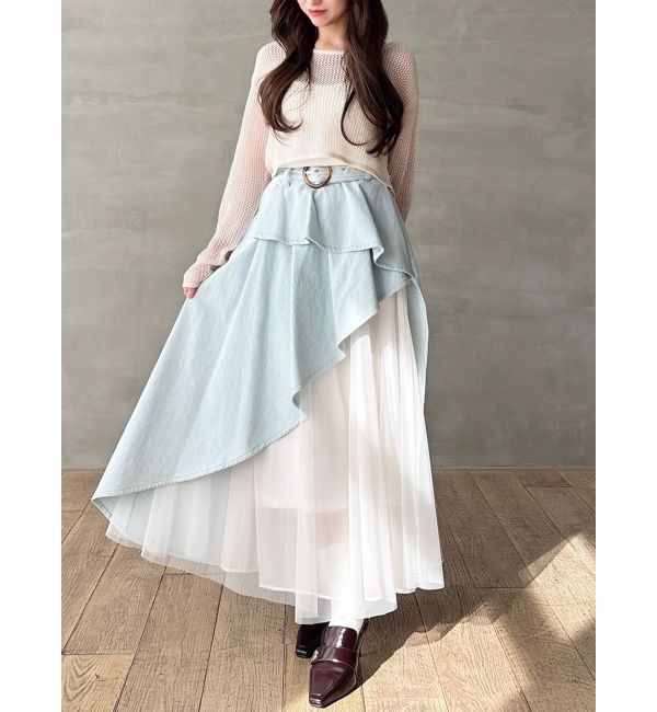 RESEXXY「透かし編みクロップドニットトップス」|ニット・セーター|