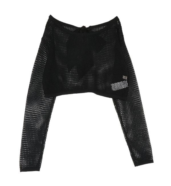 RESEXXY「透かし編みクロップドニットトップス」|ニット・セーター|