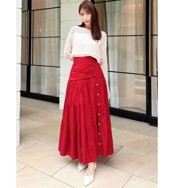 RESEXXY「透かし編みクロップドニットトップス」|ニット・セーター|