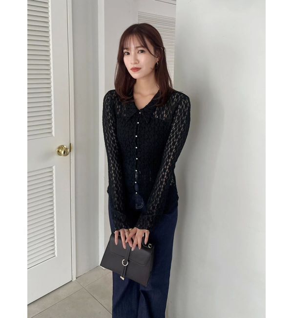 dazzlin「シュリンクレースコンパクトシャツ」|シャツ・ブラウス|