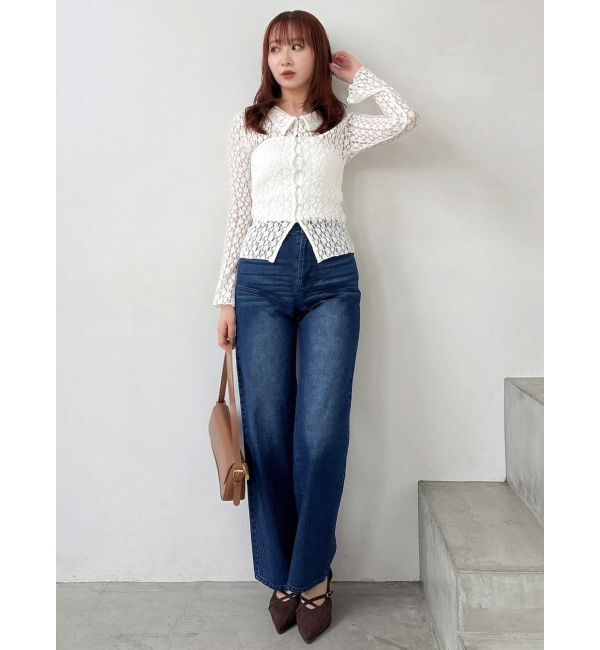 dazzlin「シュリンクレースコンパクトシャツ」|シャツ・ブラウス|