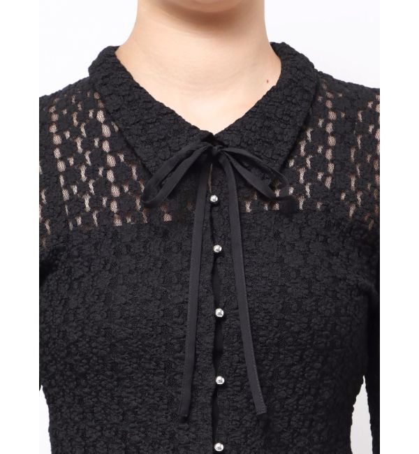 dazzlin「シュリンクレースコンパクトシャツ」|シャツ・ブラウス|