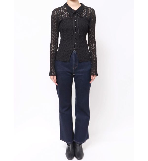 dazzlin「シュリンクレースコンパクトシャツ」|シャツ・ブラウス|