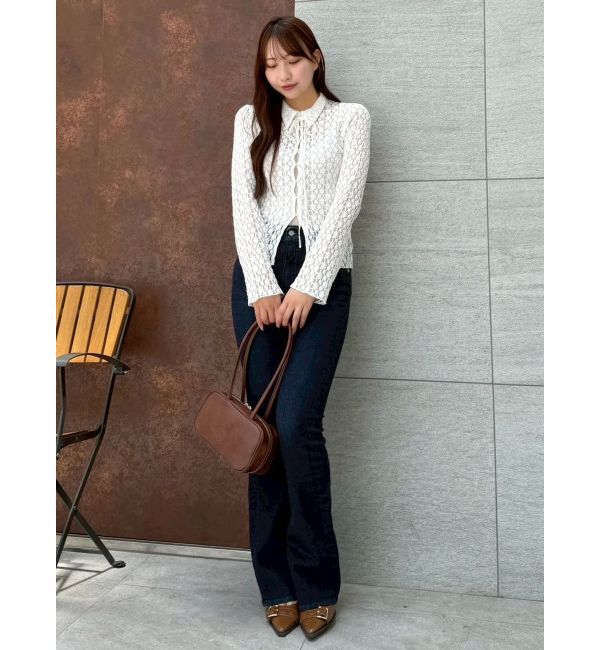 dazzlin「シュリンクレースコンパクトシャツ」|シャツ・ブラウス|