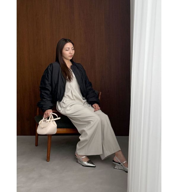 MERCURYDUO「【OUNNOUN】チュールレイヤードMA-1」|ブルゾン・スタジャン|