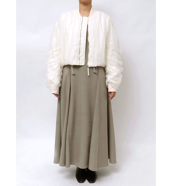 MERCURYDUO「【OUNNOUN】チュールレイヤードMA-1」|ブルゾン・スタジャン|