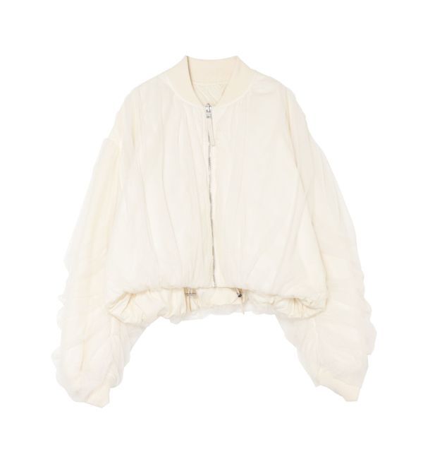 MERCURYDUO「【OUNNOUN】チュールレイヤードMA-1」|ブルゾン・スタジャン|