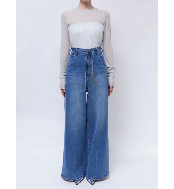 MERCURYDUO「【OUNNOUN】ハイライズワイドレッグデニム」|その他|