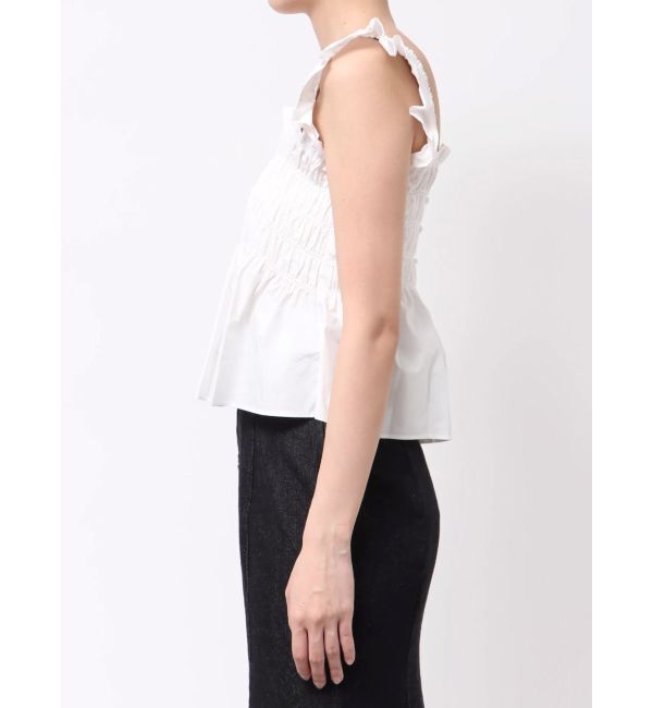 MERCURYDUO「シャーリングフリルバックシャンブラウス」|シャツ・ブラウス|