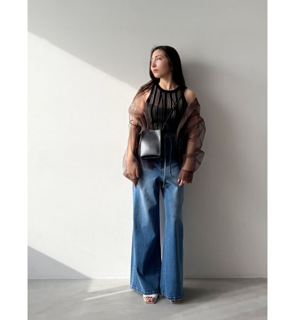 MERCURYDUO「【OUNNOUN】ランダムストライプアメスリニット」|ニット・セーター|