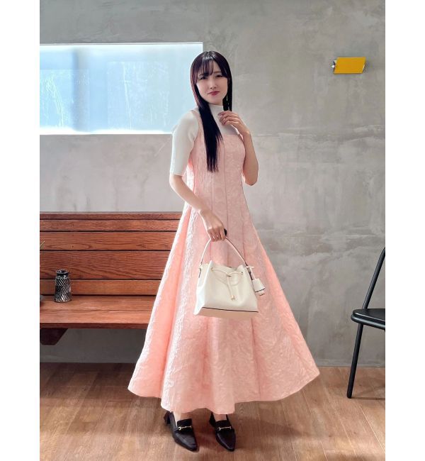 MERCURYDUO「ジャカードフィットアンドフレアジャンスカ」|ワンピース|