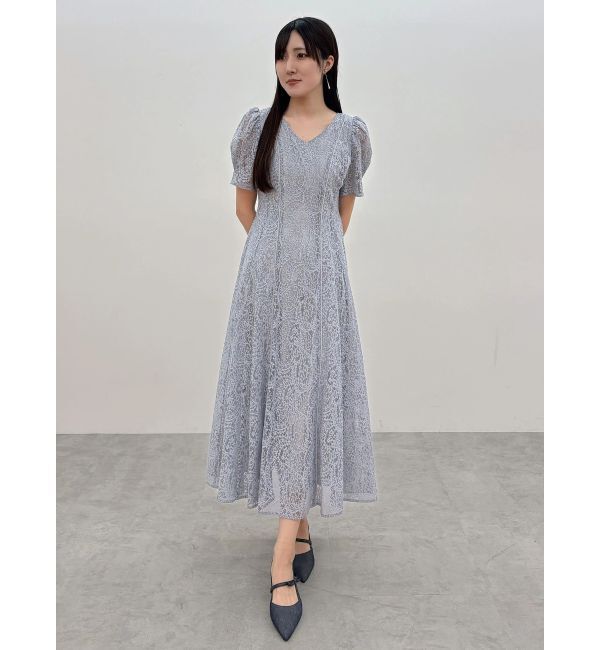 MERCURYDUO「レースパイピングロングワンピース」|ワンピース|