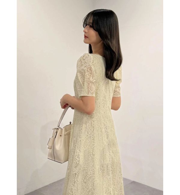 MERCURYDUO「レースパイピングロングワンピース」|ワンピース|