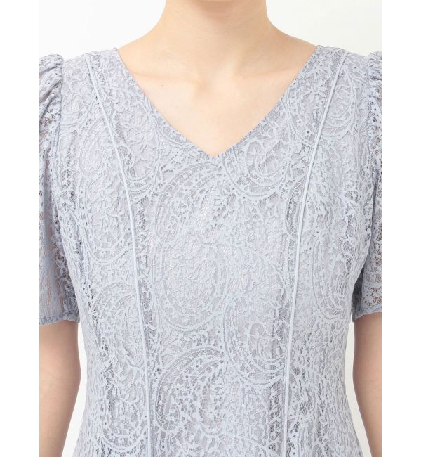 MERCURYDUO「レースパイピングロングワンピース」|ワンピース|