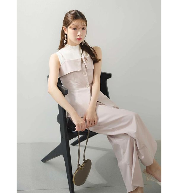 MERCURYDUO「スーツライクコンビネゾン」|オールインワン|ピンク