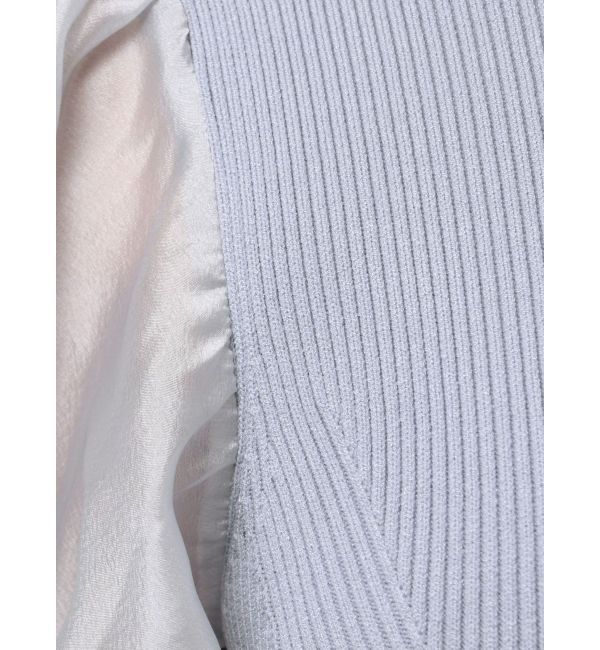 MERCURYDUO「異素材スリーブリブマーメイドワンピース」|ワンピース|