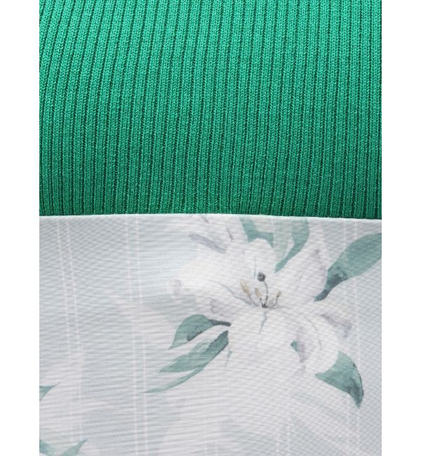 MERCURYDUO「花柄ドッキングバックレースアップワンピース」|ワンピース|