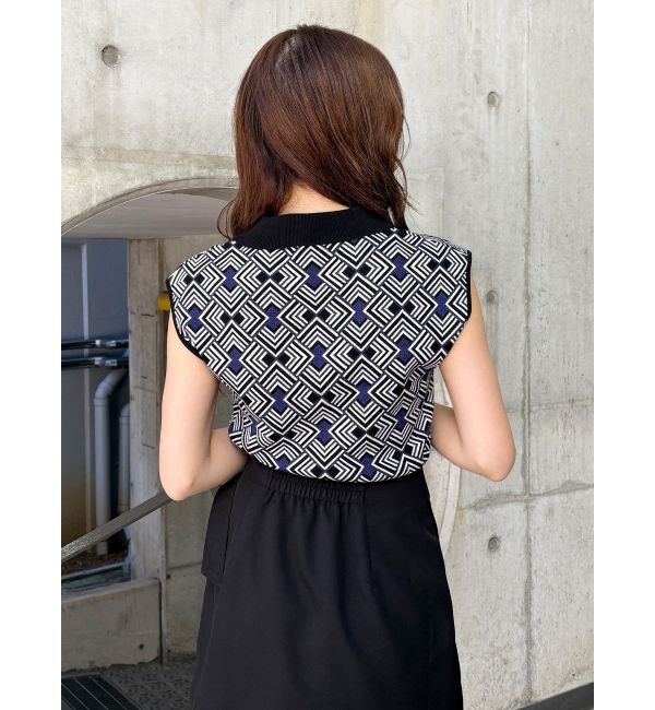 MURUA「ジオメトリックニットタンク」|タンクトップ|