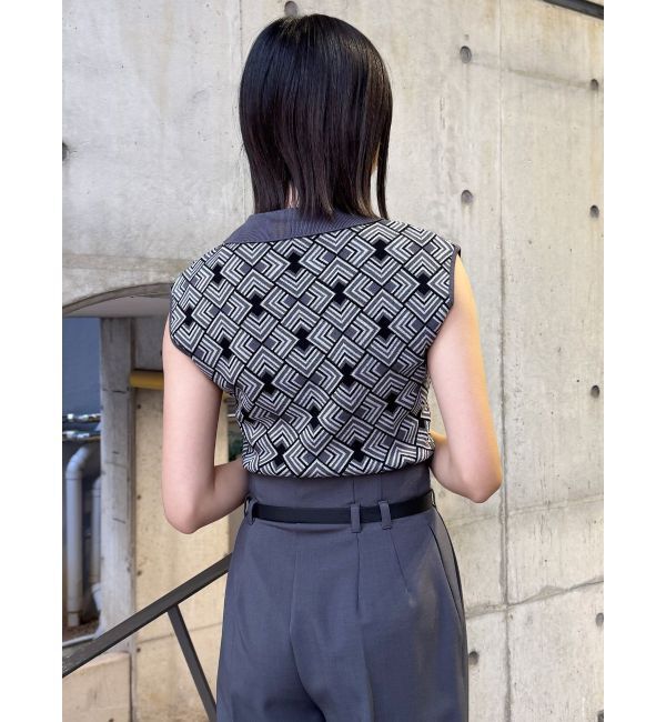 MURUA「ジオメトリックニットタンク」|タンクトップ|