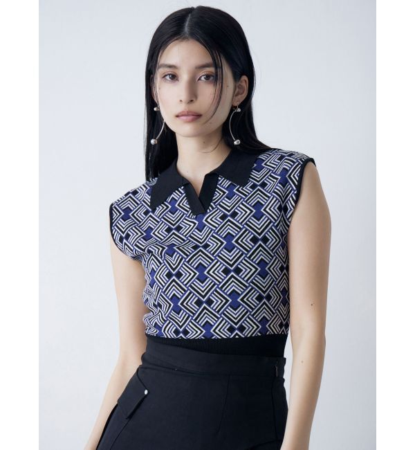 MURUA「ジオメトリックニットタンク」|タンクトップ|